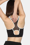 Zelocity Medium Impact Super Soft Sports Bra with Removable Padding - Jet Black — thumbnail 2